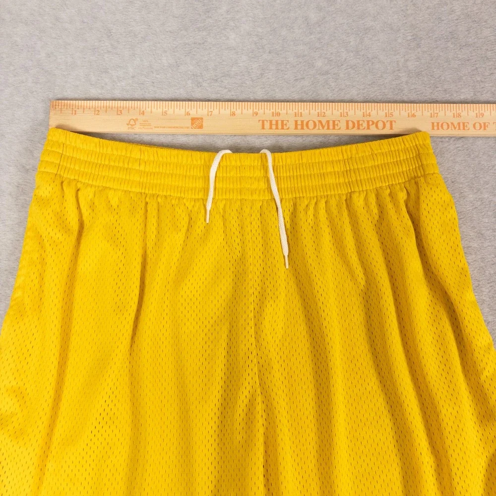 Rim Rocka Mens XXL Yellow Mesh Basketball Shorts Athletic Gym Streetwear